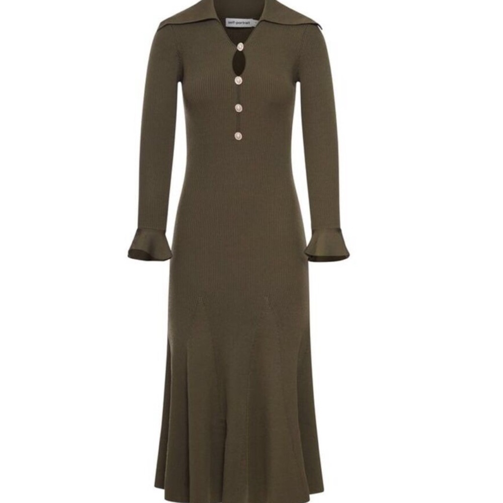 Elegant Olive Green Mini Dress